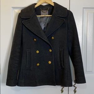 J. Crew Majesty Peacoat Heather Charcoal Sz.0